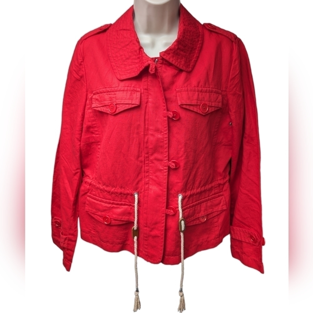 Talbot Utility Style Linen Blend Jacket Sz 6